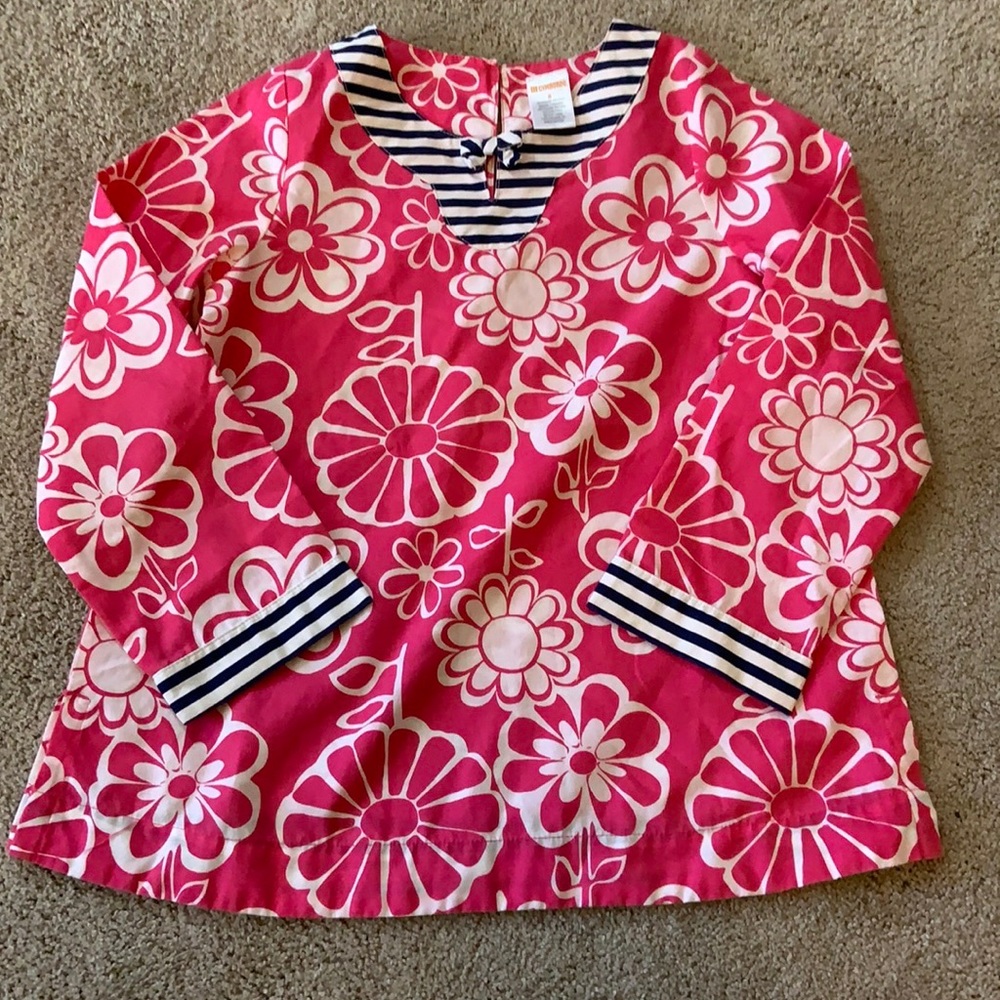 Girl’s GYMBOREE pink floral top. Size 6.